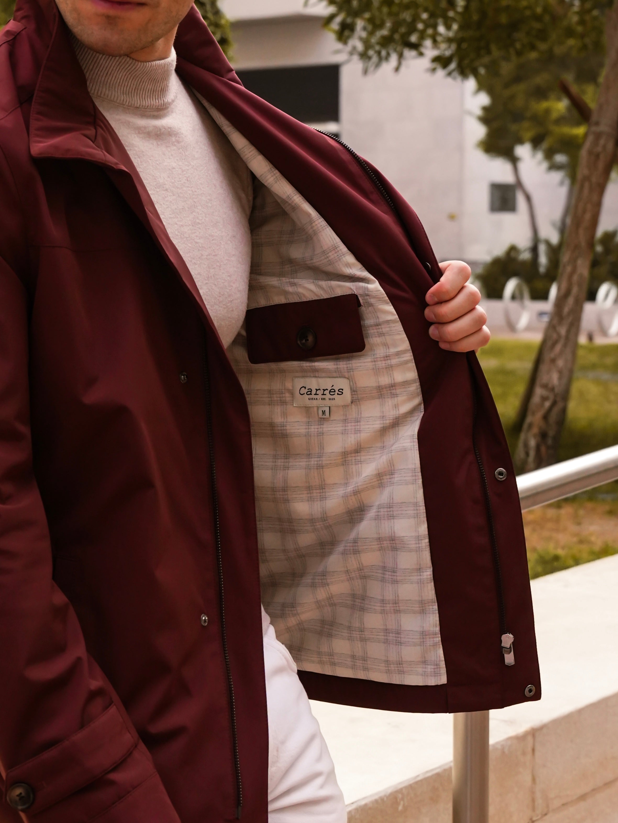Carrés Burgundy Jacket