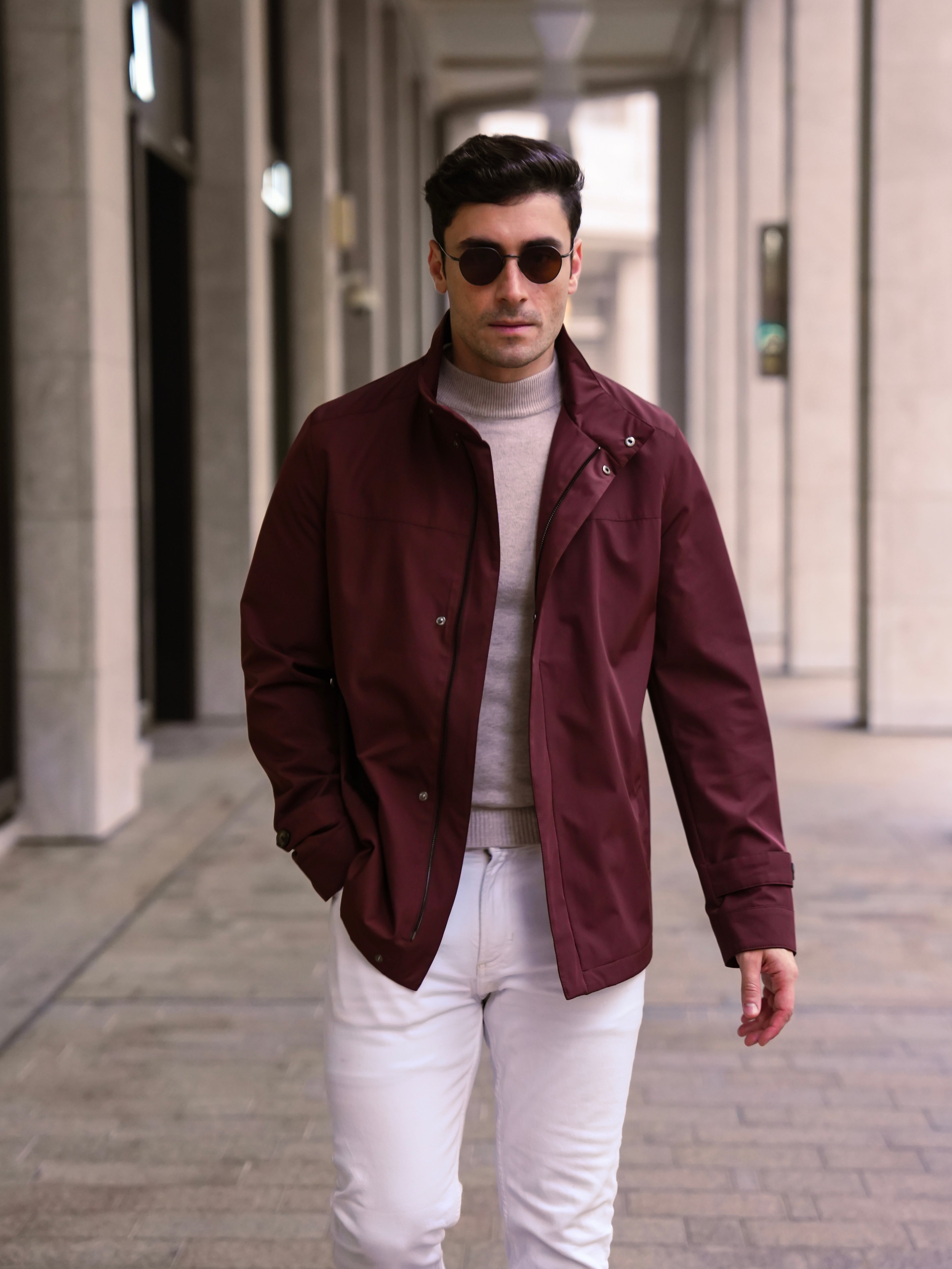 Carrés Burgundy Jacket