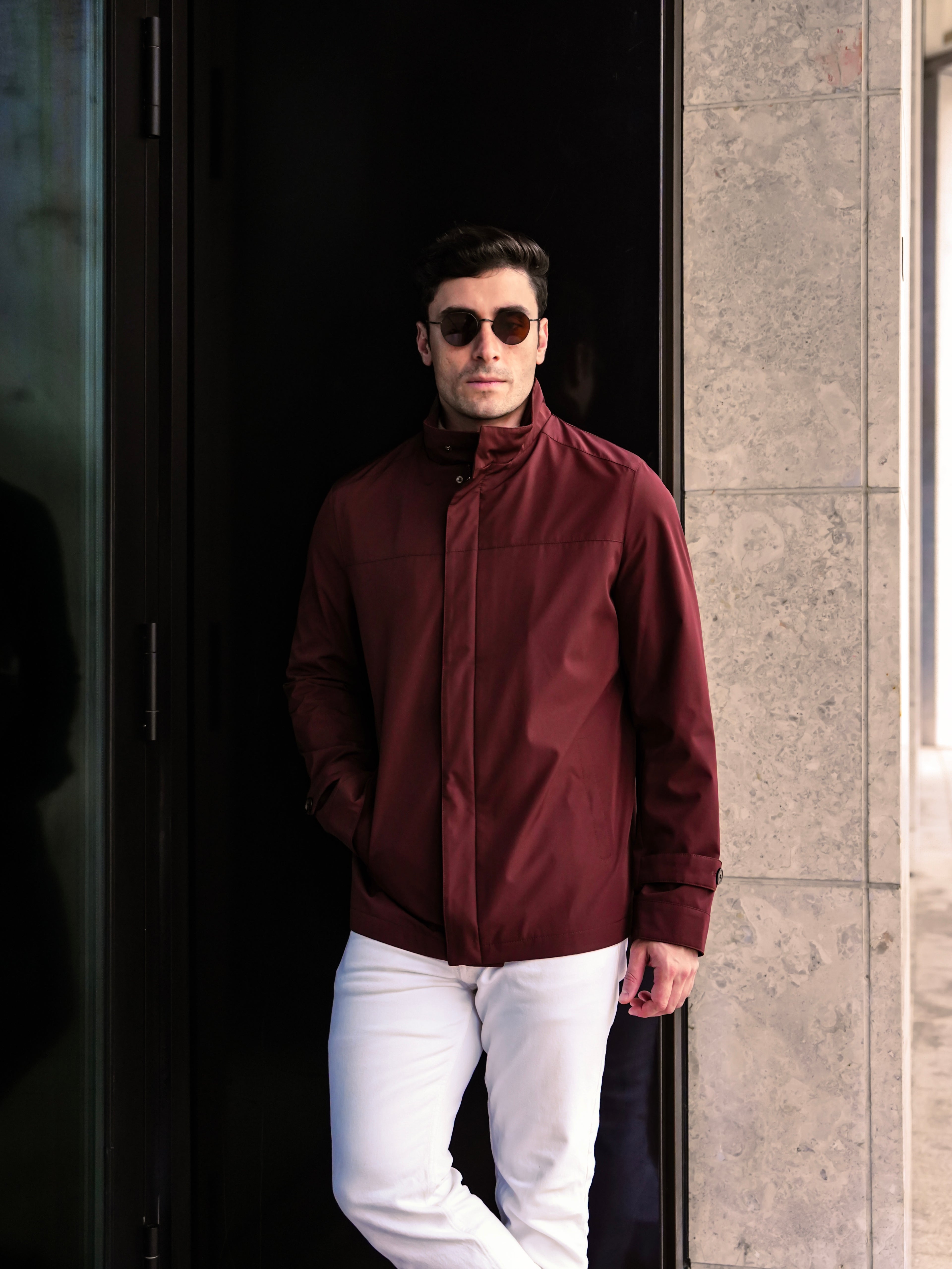 Carrés Burgundy Jacket